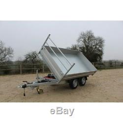 Debon PW3 3 WAY POWERED TIPPING TRAILER 3500kg MGW special offer with mesh sides