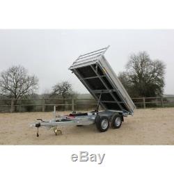 Debon PW3 3 WAY POWERED TIPPING TRAILER 3500kg MGW special offer with mesh sides