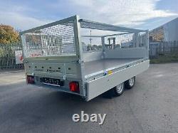 Drop Side Trailer 10,6ft X 5,6ft Twin Axle 2700kg Cage Trailer 3,25m x 1,71m