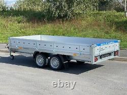 Drop Side Trailer 10,6ft X 5,6ft Twin Axle 2700kg Cage Trailer 3,25m x 1,71m