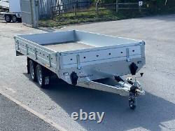 Drop Side Trailer 10,6ft X 5,6ft Twin Axle 2700kg Cage Trailer 3,25m x 1,71m