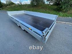 Drop Side Trailer 10,6ft X 5,6ft Twin Axle 2700kg Cage Trailer 3,25m x 1,71m