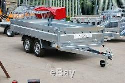 Drop Sides Trailer 10ft X 5,2ft Twin Axle 750kg New Car Trailer 305cm X 160cm