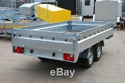 Drop Sides Trailer 10ft X 5,2ft Twin Axle 750kg New Car Trailer 305cm X 160cm