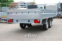 Drop Sides Trailer 10ft X 5,2ft Twin Axle 750kg New Car Trailer 305cm X 160cm