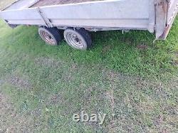 Drop side or flatbed twin axle trailer 12 ft