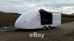 Enclosed Race Car Trailer Covered Eco-Trailer winch tilt bed custom built