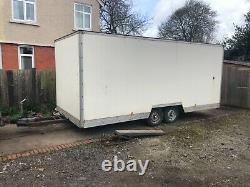 Enclosed box car race trailer twin axle