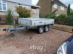 Erde 2ton electric twin axle tipping trailer