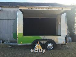 Exhibition trailer, twin axle, side display panels, Solar Panel & Mains Socket