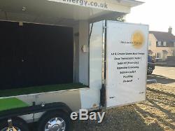 Exhibition trailer, twin axle, side display panels, Solar Panel & Mains Socket