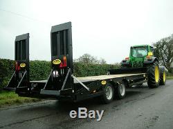 Farming Tractor Agri Plant Transporter Low Loader Fast Tow Twin Axle Trailer