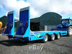 Farming Tractor Agri Plant Transporter Low Loader Fast Tow Twin Axle Trailer