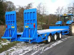 Farming Tractor Agri Plant Transporter Low Loader Fast Tow Twin Axle Trailer