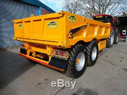 Farming Tractor Agri Tipping Dump Fast Tow Twin Axle Trailer