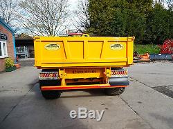 Farming Tractor Agri Tipping Dump Fast Tow Twin Axle Trailer