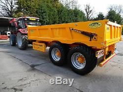 Farming Tractor Agri Tipping Dump Fast Tow Twin Axle Trailer