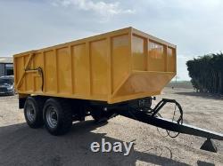 Field & Farm Fabrications Yellow Dump Trailer Twin Axle 355/65 R22.5 Tyres