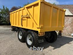 Field & Farm Fabrications Yellow Dump Trailer Twin Axle 355/65 R22.5 Tyres