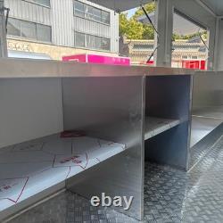 Flame Style Black Twin Axle Mobile Catering Trailer Dual Side Serving Hatches
