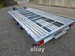 Flat Bed Car Transporter Trailer 14'9 x 6'10 Twin Axle Trailer 2700 kg gvw