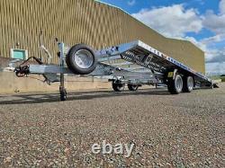 Flat Bed Car Transporter Trailer 14'9 x 6'10 Twin Axle Trailer 2700 kg gvw