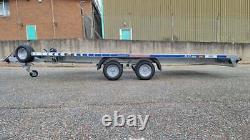 Flat Bed Car Transporter Trailer 14'9 x 6'10 Twin Axle Trailer 2700 kg gvw