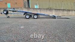 Flat Bed Car Transporter Trailer 14'9 x 6'10 Twin Axle Trailer 2700 kg gvw