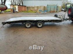 Flat Bed Trailer 16 foot Twin Axle Wheel Under Ifor Williams, car trailer #106