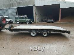 Flat Bed Trailer 16 foot Twin Axle Wheel Under Ifor Williams, car trailer #106