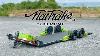 Flattrak Trailers 22 No Ramps Knuckled A Frame 14k Trailer Lays Flat On The Ground