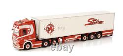 For WSI for SCANIA R CR20H 6X2 TWIN STEER REEFER TRAILER-3 AXLE 1/50 Truck Model