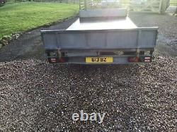 GRAHAM EDWARDS 3500kg TWIN AXLE TRAILER WITH LOADING RAMPS + LARGE TOOLBOX