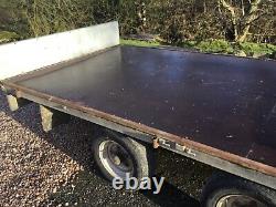 GRAHAM EDWARDS 3500kg TWIN AXLE TRAILER WITH LOADING RAMPS + LARGE TOOLBOX