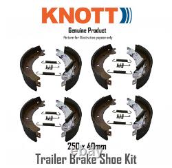 Genuine Knott For Ifor Williams Trailer 250 x 40 Brake Shoes Twin Axle P000330
