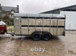 Graham Edwards 14ft Twin Axle Cattle Trailer. Tractor Loader Sheep Spreader JCB