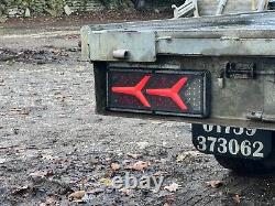 Graham Edwards Flat Bed Trailer with Ramps. 10ft X 6ft LED Spare Wheel Twin Axle