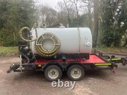 Gullysucker 2700l Waste Vacuum Tank and Pump Twin Axle Trailer