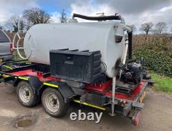 Gullysucker 2700l Waste Vacuum Tank and Pump Twin Axle Trailer