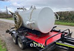 Gullysucker 2700l Waste Vacuum Tank and Pump Twin Axle Trailer