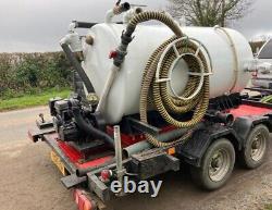 Gullysucker 2700l Waste Vacuum Tank and Pump Twin Axle Trailer