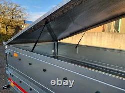 HARD TOP COVER CAR TRAILER 8'7 x 4'1 750 kg Spare wheel included