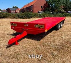 HERBST 10 Tonne, 20ft flat bed twin axle trailer with hydraulic brakes, 2017