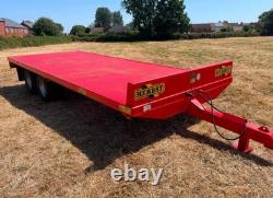 HERBST 10 Tonne, 20ft flat bed twin axle trailer with hydraulic brakes, 2017