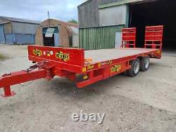 HERBST Low Loader 20ft 16 Tonne Twin Axle Beavertail Plant Trailer, 13 Tonne