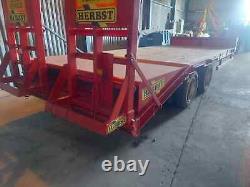 HERBST Low Loader 20ft 16 Tonne Twin Axle Beavertail Plant Trailer, 13 Tonne