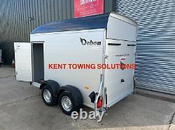 HIRE THIS TRAILER Debon C500 Twin Axle Box Trailer + Door + Ramp FROM £30/DAY