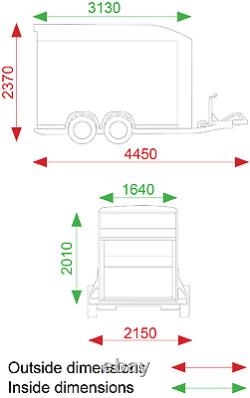 HIRE THIS TRAILER Debon C500 Twin Axle Box Trailer + Door + Ramp FROM £30/DAY