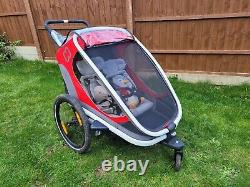 Hamax Outback Twin Double Tandem Child Bike Cycle Trailer + 12mm axle adapter
