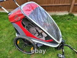 Hamax Outback Twin Double Tandem Child Bike Cycle Trailer + 12mm axle adapter